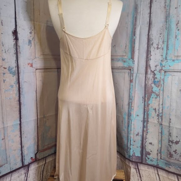 Vintage Vassarette Champagne Slip Dress - Picture 2 of 13
